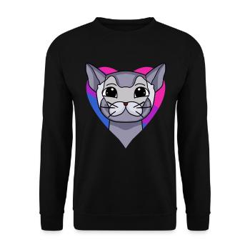 Cadeau bisexuel British Shorthair Cat - Sweat-shirt Unisexe - noir - Devant - Alina (178cm) & Michal (187cm)