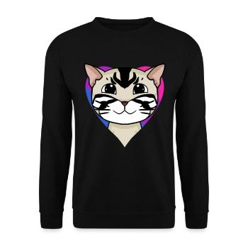 Cadeau de chat bisexuel américain à poil court - Sweat-shirt Unisexe - noir - Devant - Alina (178cm) & Michal (187cm)