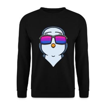 Bisexuell Pinguin Geschenk - Unisex Pullover - Schwarz - Vorne - Alina (178cm) & Michal (187cm)