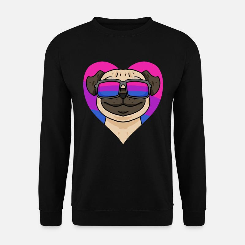 Bisexuell Mops Hund Geschenk - Unisex Pullover - Schwarz