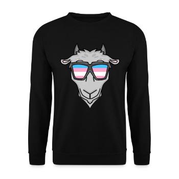 Transgender Transsexual Goat Gift - Unisex Sweatshirt - black - Front - Alina (178cm) & Michal (187cm)
