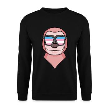 Transgender Transsexual Sloth Gift - Unisex Sweatshirt - black - Front - Alina (178cm) & Michal (187cm)