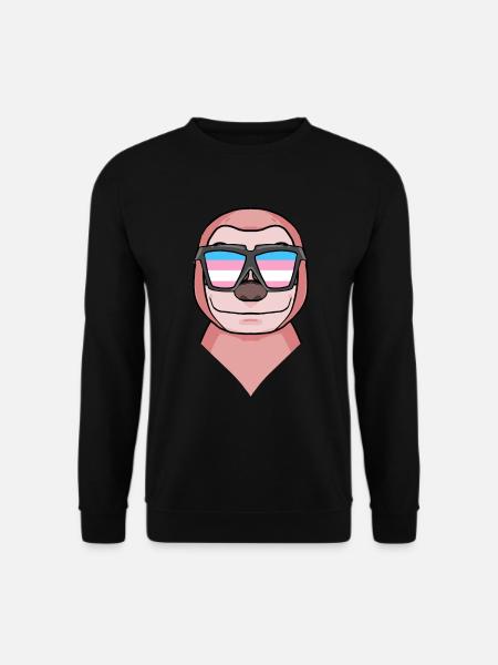 Transgender Transsexual Sloth Gift - Unisex Sweatshirt - black