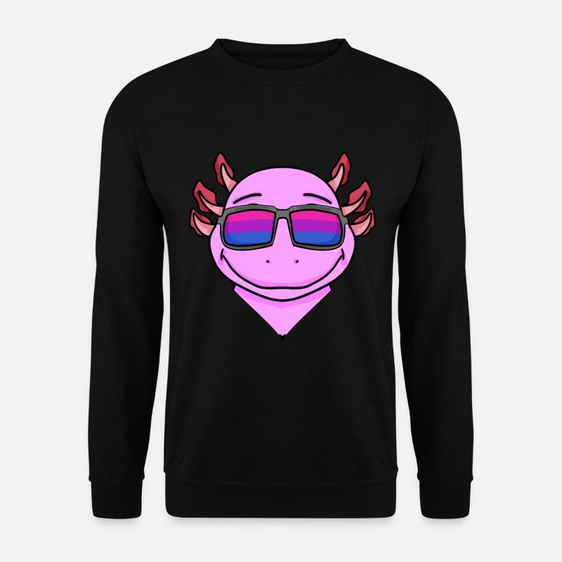 Bisexual Axolotl Gift - Unisex Sweatshirt - black