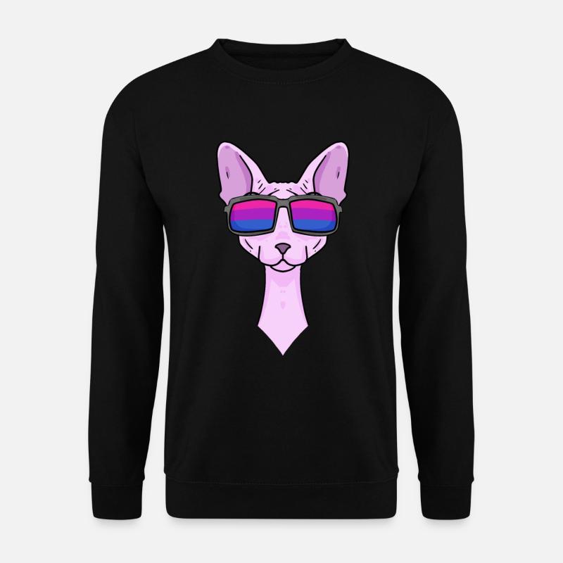 Bisexual Sphynx Cat Gift - Unisex Sweatshirt - black