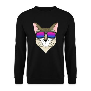 Cadeau bisexuel Singapura Cat - Sweat-shirt Unisexe - noir - Devant - Alina (178cm) & Michal (187cm)