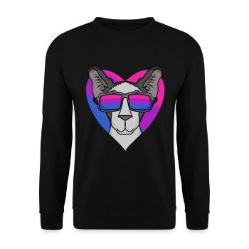 Bisexual Oriental Shorthair Cat Gift - Unisex Sweatshirt - black - Front - Alina (178cm) & Michal (187cm)