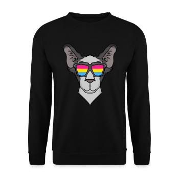 Pansexual Oriental Shorthair - Cat - Unisex Sweatshirt - black - Front - Alina (178cm) & Michal (187cm)