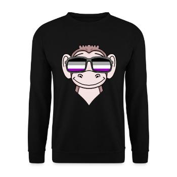 Asexual Lgbt Singe Asexualité - Sweat-shirt Unisexe - noir - Devant - Alina (178cm) & Michal (187cm)