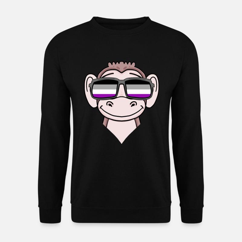 Asexuell Lgbt Affe Asexualität - Unisex Pullover - Schwarz