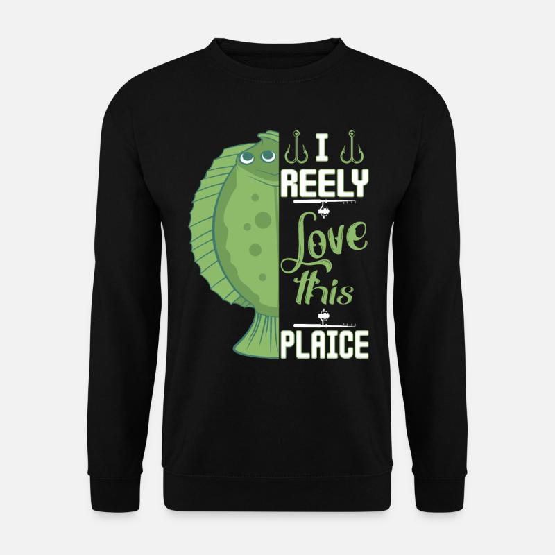 Scholle Fisch - Unisex Pullover - Schwarz