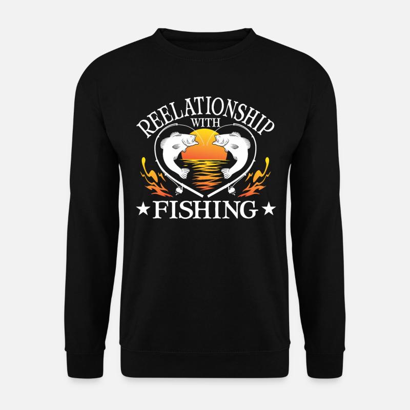 Forellen fischen - Unisex Pullover - Schwarz