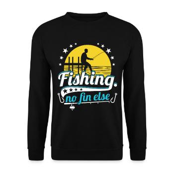 Nothing Fishing - Unisex Sweatshirt - black - Front - Alina (178cm) & Michal (187cm)