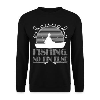 Liebe zum Fischen - Unisex Pullover - Schwarz - Vorne - Alina (178cm) & Michal (187cm)