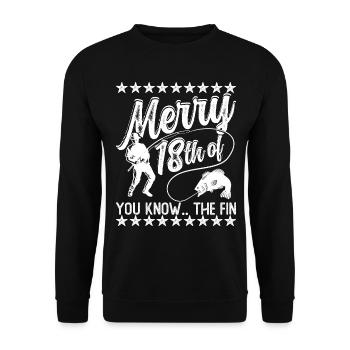 Joe Biden Fishing - Unisex Sweatshirt - black - Front - Alina (178cm) & Michal (187cm)