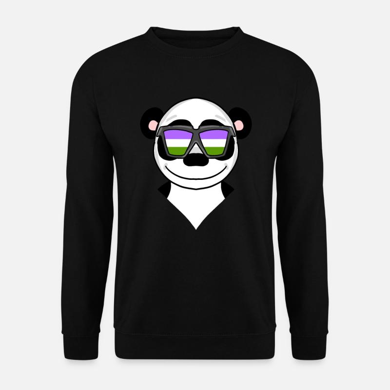 Genderqueer Panda - Unisex Pullover - Schwarz