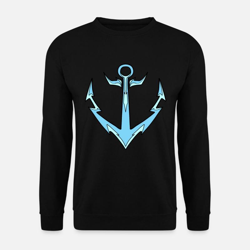 Anker hellblau - Unisex Pullover - Schwarz