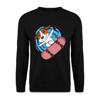Chien Berger Belge en tant que patineur - Sweat-shirt Unisexe - noir - Devant - Alina (178cm) & Michal (187cm)