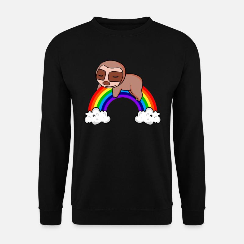 Rainbow Sloth - Unisex Sweatshirt - black