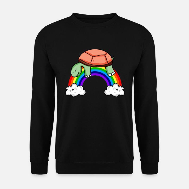 Regenbogen Schildkröte - Unisex Pullover - Schwarz