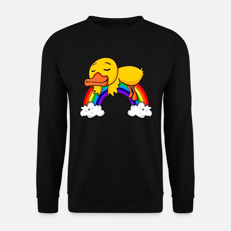 Regenbogen Ente - Unisex Pullover - Schwarz