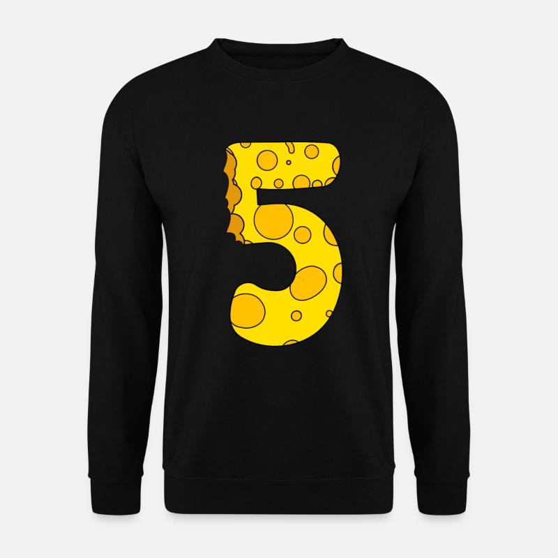 Number 5 Digit Cheese - Unisex Sweatshirt - black