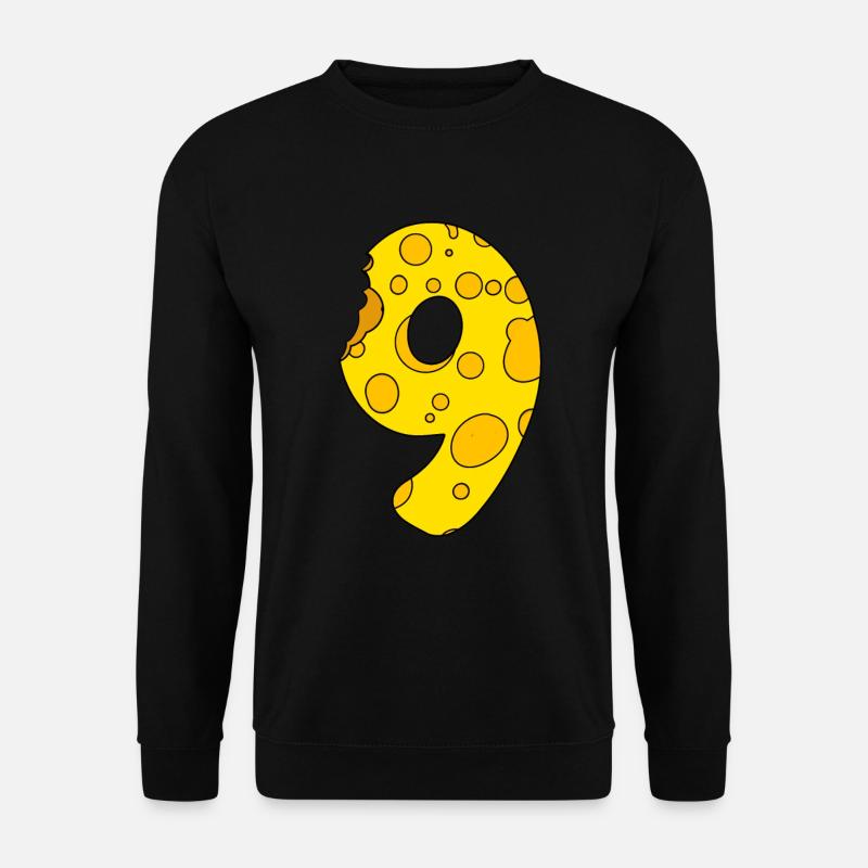 Number 9 Digit Cheese - Unisex Sweatshirt - black