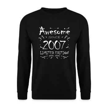 2007 - Vintage 2007 - Fantastic since 2007 - Unisex Sweatshirt - black - Front - Alina (178cm) & Michal (187cm)