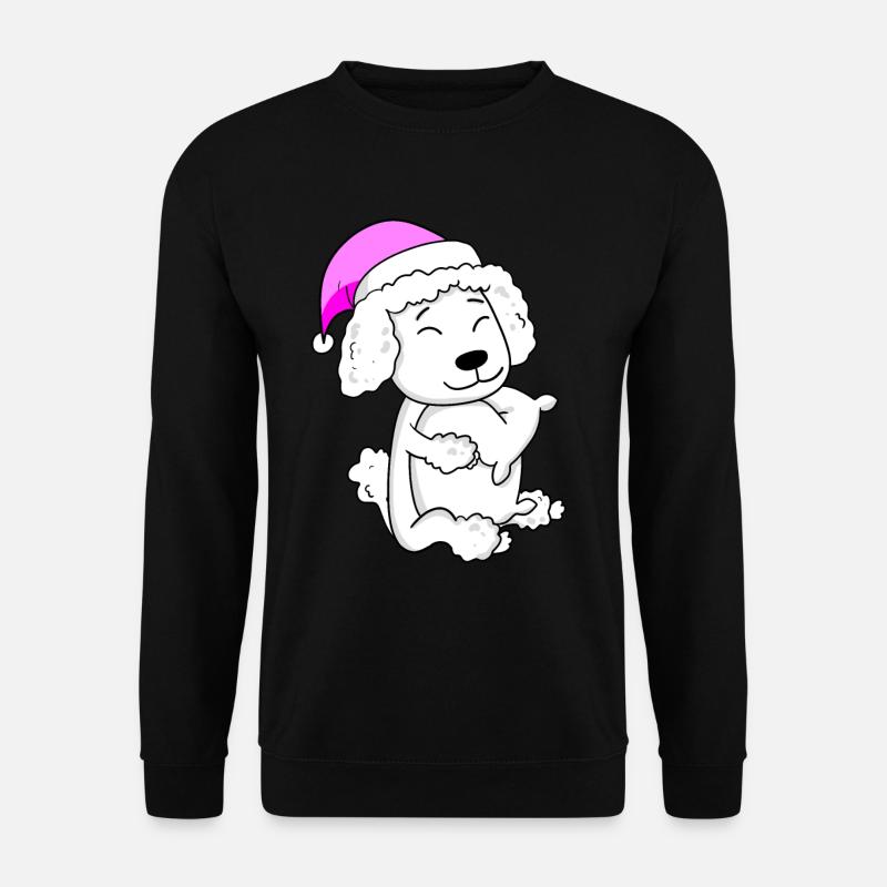 Hund Hunderasse Pudel - Unisex Pullover - Schwarz