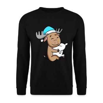 orignal doux avec oreiller et bonnet de couchage - Sweat-shirt Unisexe - noir - Devant - Alina (178cm) & Michal (187cm)