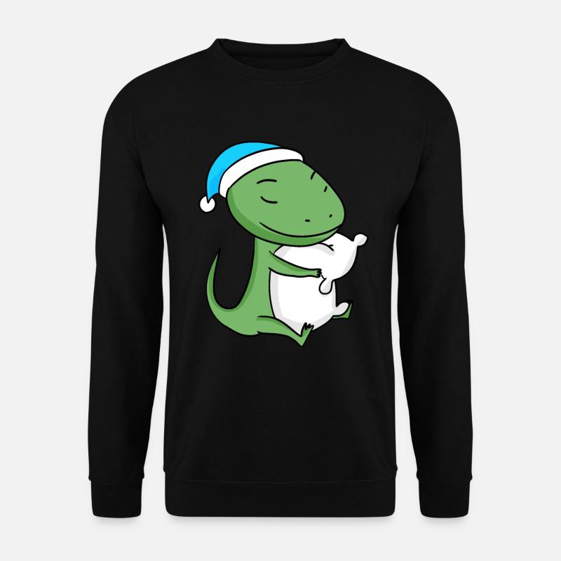 Lizard with pillow and sleepyhead - Unisex Sweatshirt - black