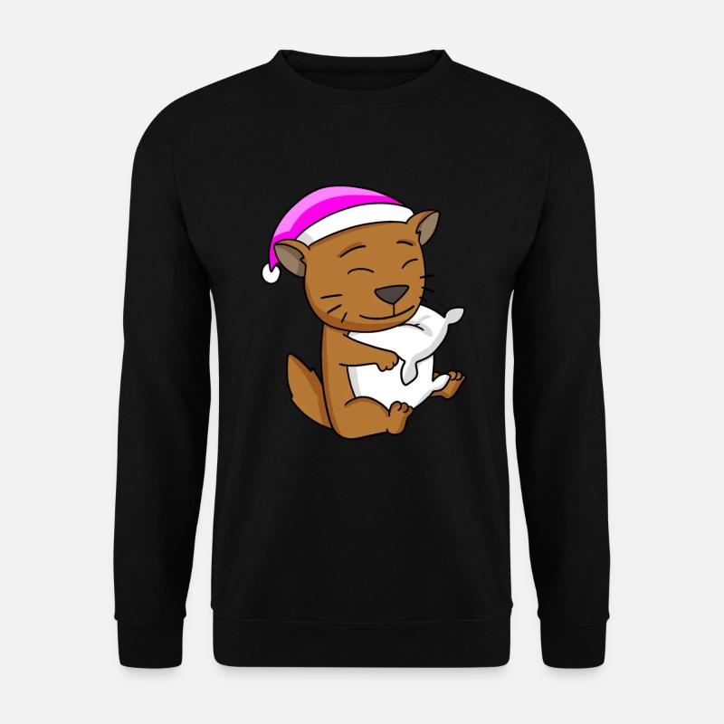 Chat race de chat Somali - Sweat-shirt Unisexe - noir