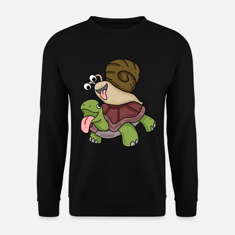 Turtle and snail - Unisex Sweatshirt - black
