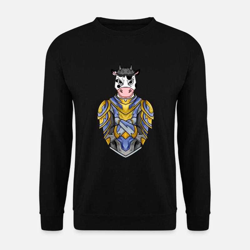 Ritter Kuh Kreuzritter - Unisex Pullover - Schwarz
