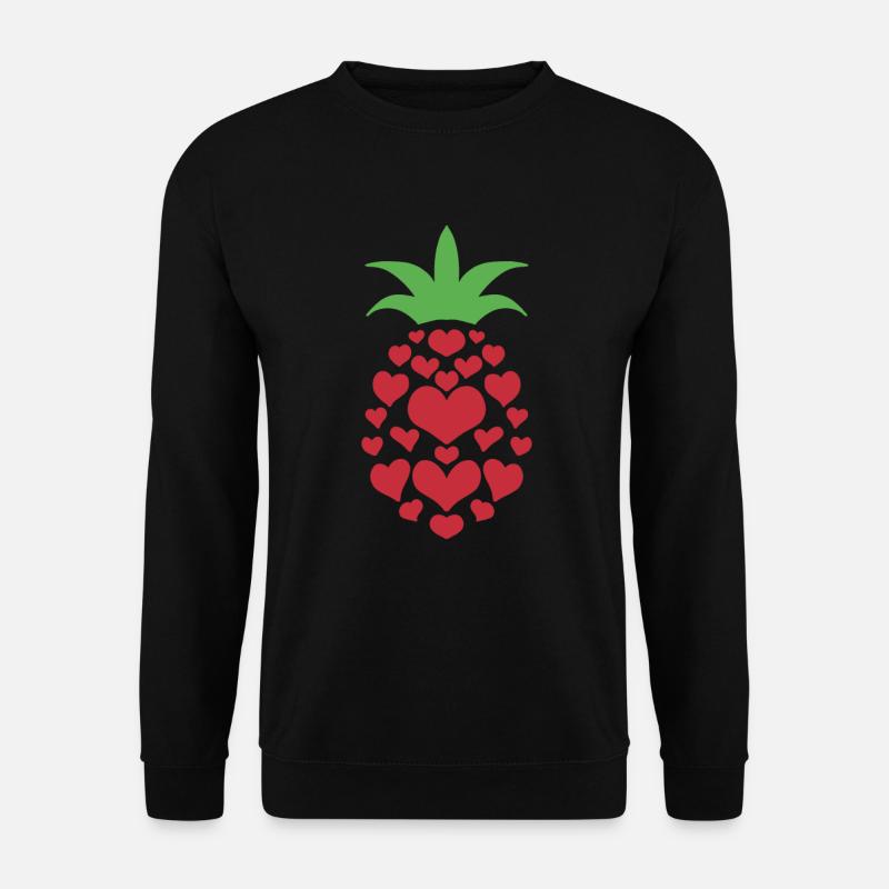Ananas Herz - Unisex Pullover - Schwarz