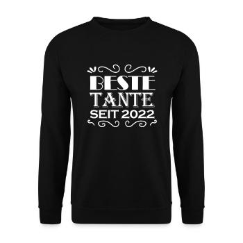 Beste Tante seit 2022 - Unisex Pullover - Schwarz - Vorne - Alina (178cm) & Michal (187cm)