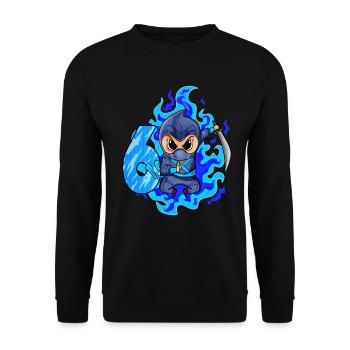6th birthday boy 6 years old ninja - Unisex Sweatshirt - black - Front - Alina (178cm) & Michal (187cm)