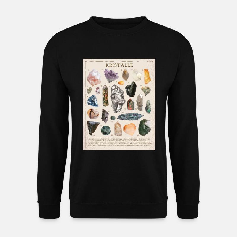 Tafel der Kristalle - Unisex Pullover - Schwarz