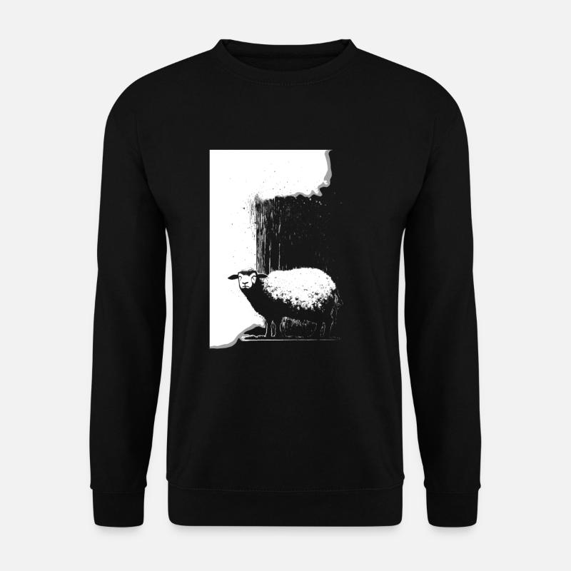 Sheep stencil Art.-nr - Unisex Sweatshirt - black