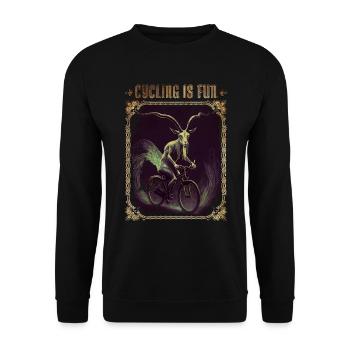 Cycling is Fun Goth - Unisex Sweatshirt - black - Front - Alina (178cm) & Michal (187cm)