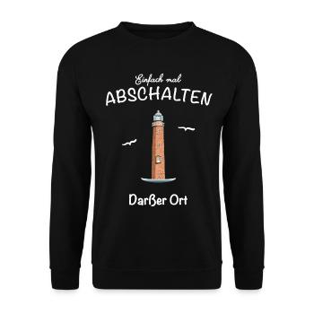 Darßer Ort, Ostseeküste, Fischland- Darß- Zingst - Unisex Pullover - Schwarz - Vorne - Alina (178cm) & Michal (187cm)