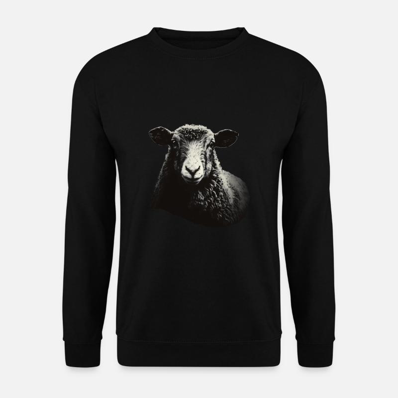 Sheep stencil Art.-nr - Unisex Sweatshirt - black