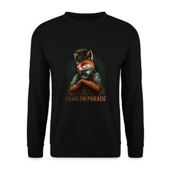 Paws on Parade Fox St. Patty Day - Unisex Sweatshirt - black - Front - Alina (178cm) & Michal (187cm)