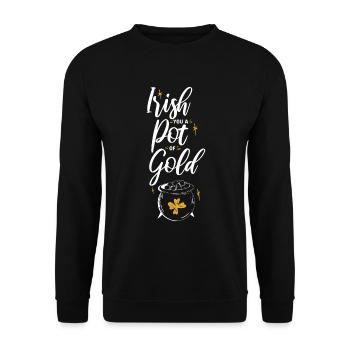Irish Today Hangover Tomorrow - Unisex Sweatshirt - black - Front - Alina (178cm) & Michal (187cm)