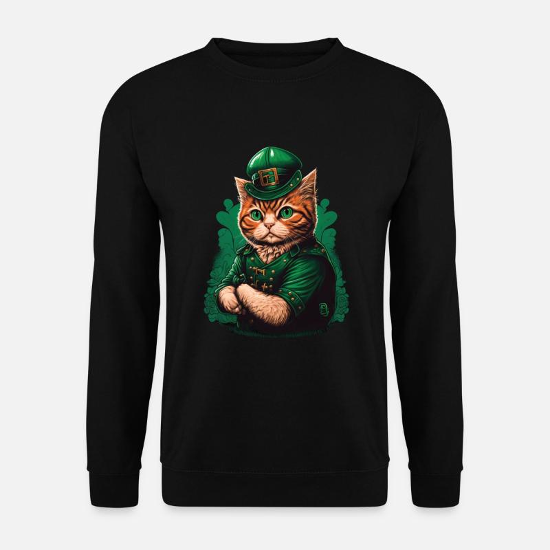 St. Patty Cat - Unisex Pullover - Schwarz