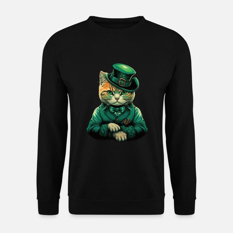 St. Patty Cat - Unisex Pullover - Schwarz