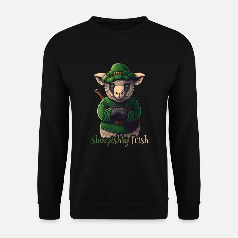 Sheepishly Irish St. Patty - Unisex Pullover - Schwarz