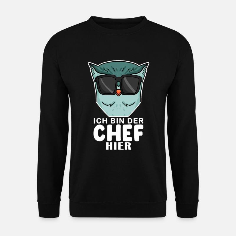 Cool Eule Chef - Unisex Pullover - Schwarz