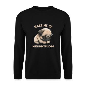 Réveille-moi quand l’hiver se termine - Sweat-shirt Unisexe - noir - Devant - Alina (178cm) & Michal (187cm)