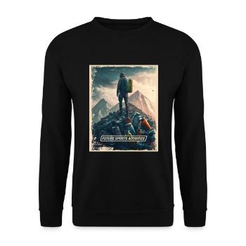 Mountaineering Post-Apocalyptic World - Unisex Sweatshirt - black - Front - Alina (178cm) & Michal (187cm)